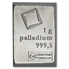 1 Gram Valcambi Suisse .9995 Fine Palladium Bar