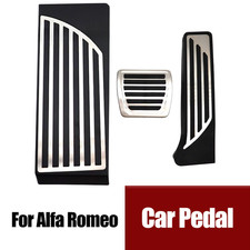 Non Silp Stainless Steel Car Gas Brake Footrest Pad For Alfa Romeo Stelvio 17-23