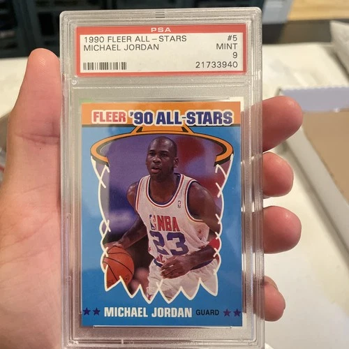1990-91 Fleer Michael Jordan All-Star #5 PSA 9 Bulls Card Vintage
