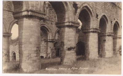 Buildwas Abbey Nave Arcade Shropshire Vintage Photograph W. A. Call Much Wenlock