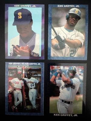 #ad 1990 Oddball Purple Border KEN GRIFFEY JR 4 Card Lot Mariners MLB HOF 1218 $8.27