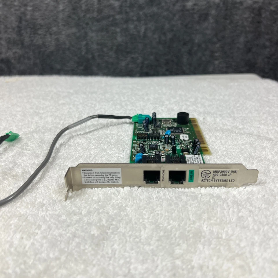 AZTECH SYSTEMS MDP3900V-U 00049XJC Fax/Data Modem PCI Card - Image 3 of 4