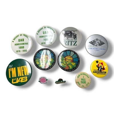 Lot Of 11 Vintage University Of Alabama Birmingham UAB Button Pins Homecoming