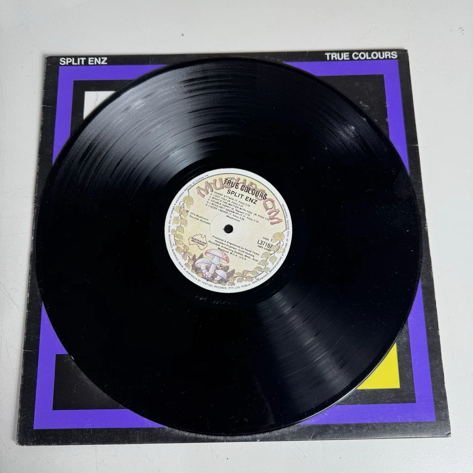 Split Enz True Colours Vinyl LP Mushroom Records 1980 L 37167 Purple Cover - Image 4 of 4