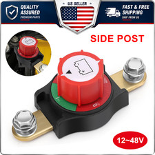 Side Post Battery Disconnect Switch 12V-48V 275A Car Truck RV Quick Cut Off