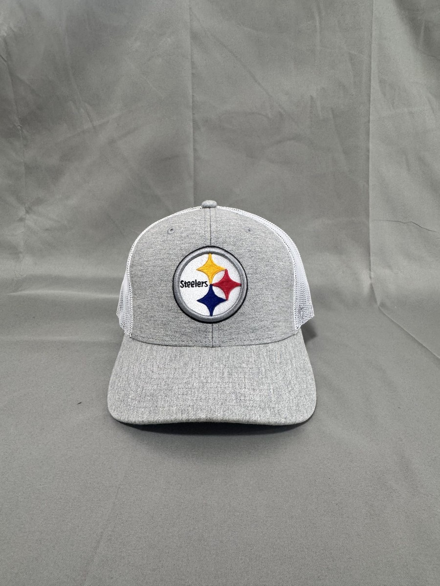 '47 Brand Pittsburgh Steelers Trucker Snapback Hat Grey White NFL One Size