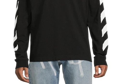 Sudadera para hombre Off-White Diag Helvetica Logo negra blanca talla M - Imagen 3 de 3