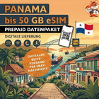 eSIM Panama Prepaid SIM Karte 1-50GB 4G LTE Reise Daten QR Sofort Versand