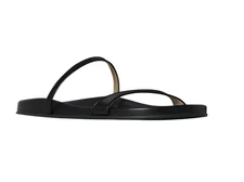The Row Hugh Thin Strap Slide Sandals Black NEW IN BOX Retail $980