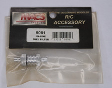 MACS 9081 In-Line Fuel Filter Vintage RC Airplane Car Boat Accessory USA Made