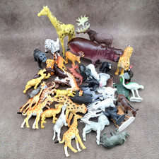 40 Mixed Zoo Animals Figurines Toy Lot Grab Bag Prize School Birthday Art Craft