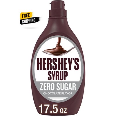 Hershey's Zero Sugar Chocolate Syrup, Bottle 17.5 oz
