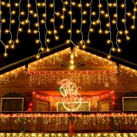 Lichterkette 10M 400 LED Warmweiß Eiszapfen IP44 WassergeschüTzt 8 Modi