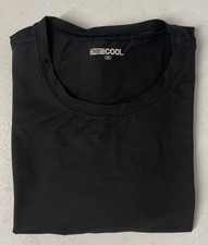 32 Degrees Cool Men's Crew Neck T-Shirt Tee BLACK XXL Quick Dry Excellent