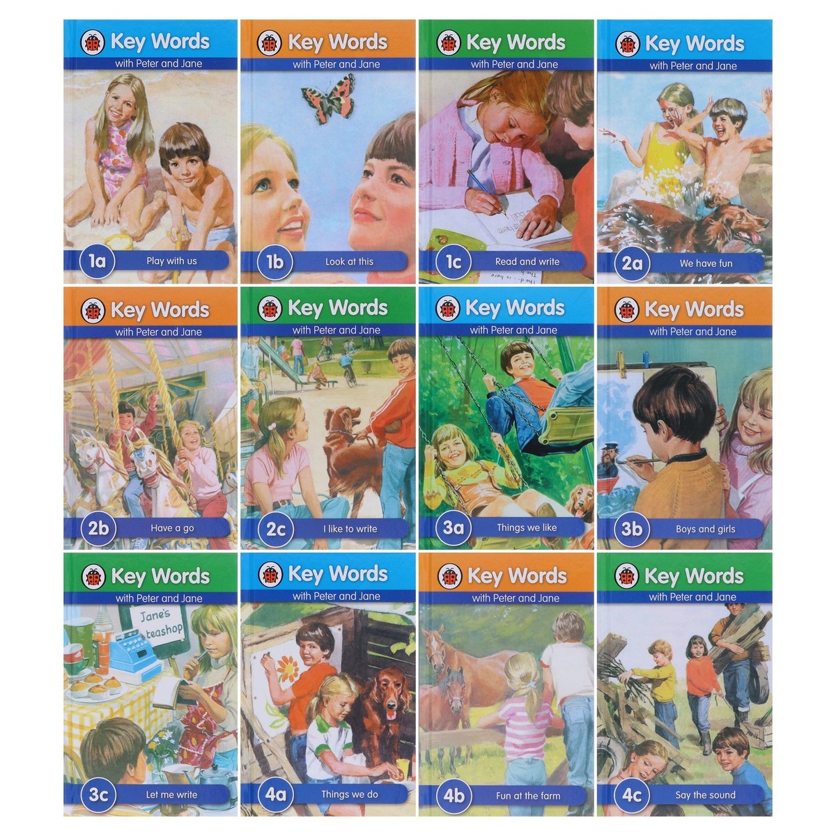 Ladybird Key Words Peter Jane 36冊セット英語教材 Ladybird Key Words with Peter and Jane 36 Books Collection Box Set