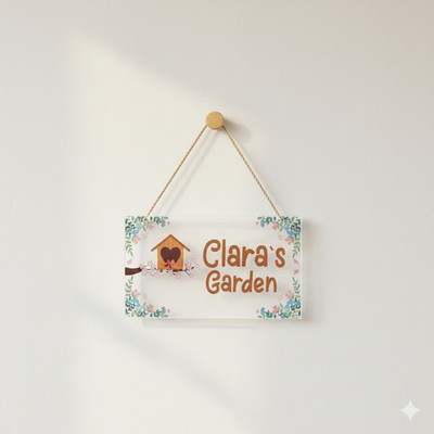 Individuelles klares Acryl Gartenschild hängende Plakette personalisiert Outdoor Indoor Schild