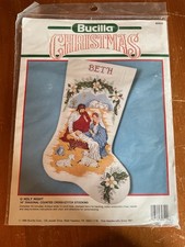 Bucilla Oh Holy Night Christmas Stocking Kit 82829 Vintage New Quick Ship