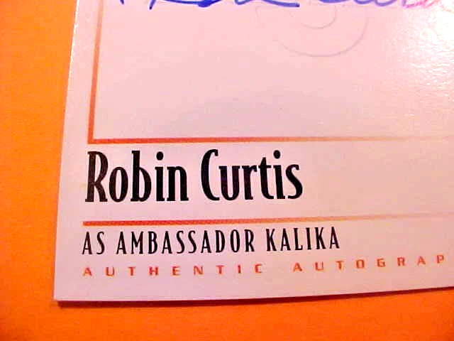 Tarjeta autógrafa Babylon 5 A9 Robin Curtis como embajadora Kalika 2002 Rittenhouse Foto 2 de 4