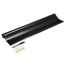 1 Set Carbon Fiber Vinyl Wrap 20" x 6.6ft Self-Adhesive W Scraper Black