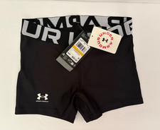 Under Armour HeatGear Black Compression Shorts Girls YOUTH Medium