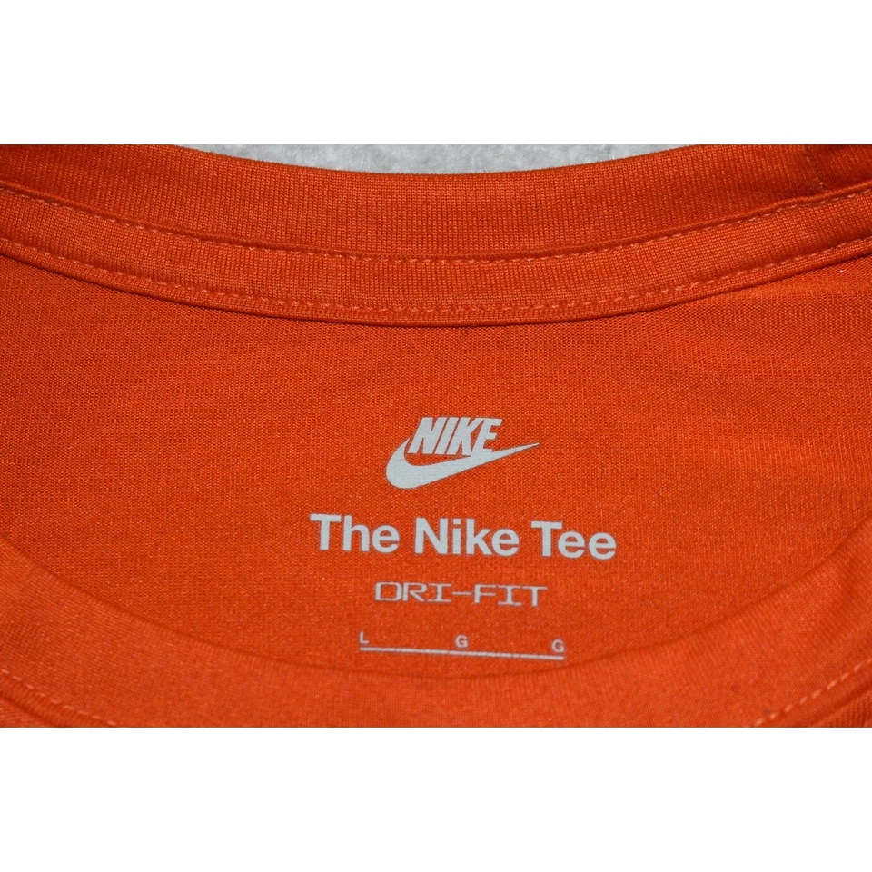 Nike Running Shirt Mens Size Large Polyester Dri-Fit Orange Performance Gym  - Image 4 of 4