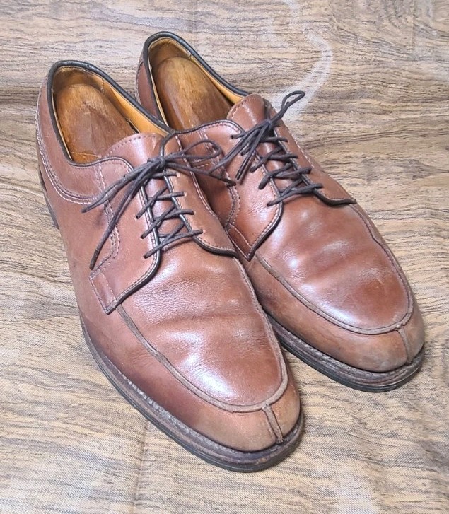 SAOLA Scarpe eleganti Allen Edmonds Stockbridge marrone derby uomo taglia 10 D allacciate