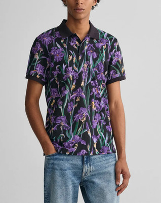 GANT Herren Polohemd Kurzarm 100% Baumwolle Blumenmuster Multicolor XL