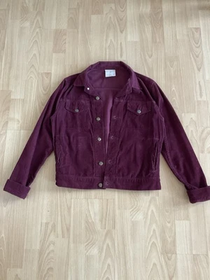 American Apparel Mujer Borgoña Algodón Pana Chaqueta Talla XS - Imagen 1 de 4