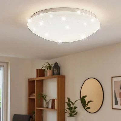 ETC SHOP Deckenleuchte Wohnzimmerlampe Sternenhimmel Schlafzimmerleuchte 24W LED D 30cm