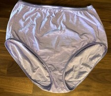Vtg VANITY FAIR Illumination Hi-Cut Brief Panties Sz 9 Lilac Purple