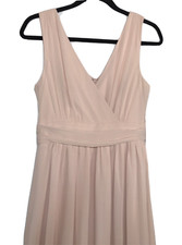 Lulus Maxi Evening Dress Thoughts of Hue Blush Surplice S Size Pink Gown NWT