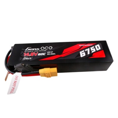 Gens Ace G-Tech 6750mAh 14.8V 60C 4S Lipo Battery PC Material Case XT90 For Auto