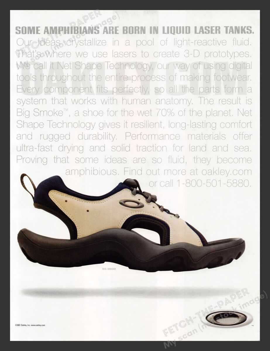 Oakley Shoes Big Smoke Sandal 2000s Print Advertisement Ad Oakley Shoes Big Smoke Sandal 2000s Print Advertisement Ad