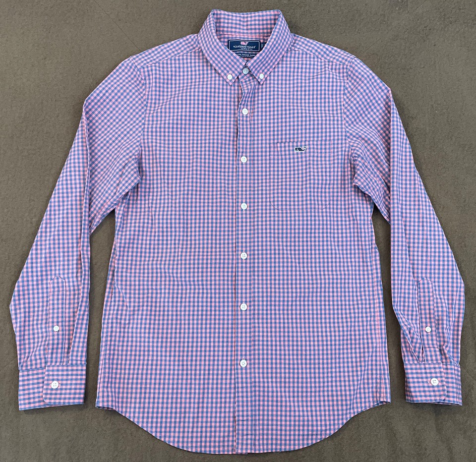 Vineyard Vines Men's Classic Fit Gingham Button-Down Shirt - Cotton Blend Tucker Shirt - View #6