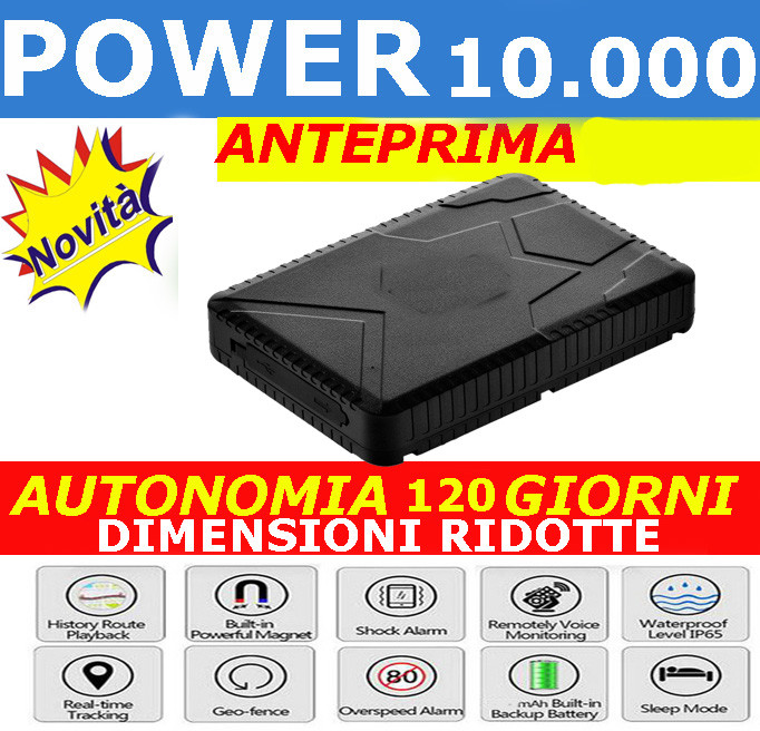 LOCALIZZATORE ANTIFURTO SATELLITARE TRACKER GPS GSM TK106 POWER AUTO GPS 10.000