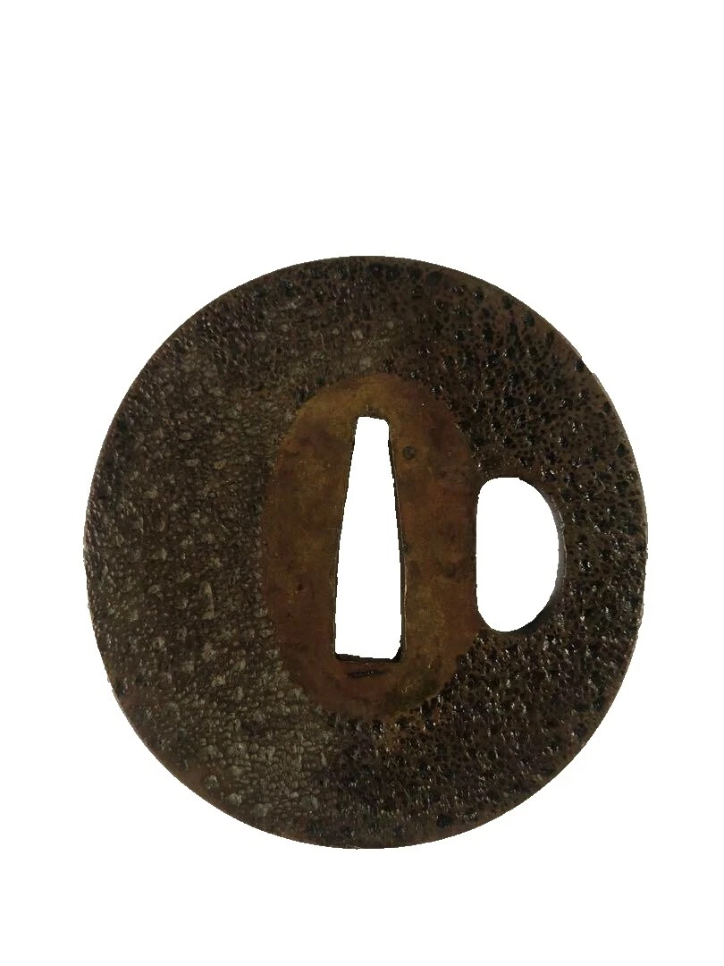 Brass Black Antique Japanese Tsuba