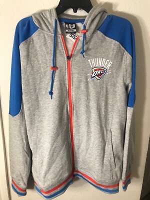 NBA OKC Thunder Hooded Sweatshirt Men's Small Light Blue
