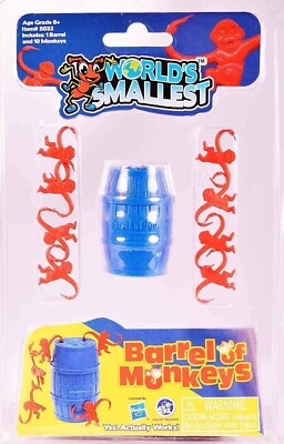 Worlds Smallest BARREL of MONKEYS Super Impulse Toy ACTUALLY WORKS Sealed