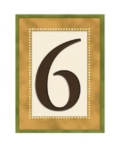 Grasslands Road Estate Pineapple Build Your Address Plaque Number 6  3"x4"