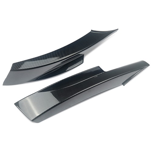 CARBON FIBER LOOK FRONT BUMPER LIP SPLITTERS SPOILER 2PCS FOR 2009-2012 BMW E90 - Foto 10 di 15