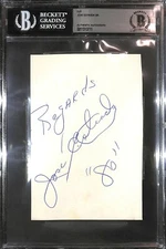 Jose Estrada Sr. Signed Vintage 4x6 Album Page BAS Beckett COA WWE WWC Autograph