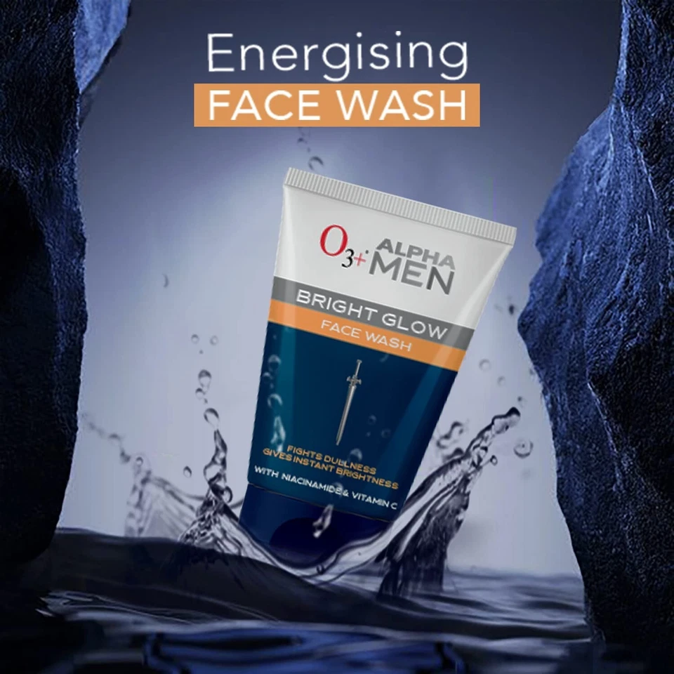 O3+ ALPHA MEN Bright Glow Face Wash 100g - Image 2 of 3