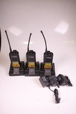 Lot of 3 Motorola GP300 Two Way Radio, W/ Docks, Chargers, Batteries
