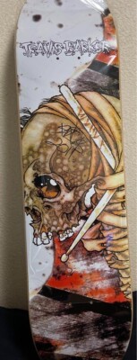 blink182 Travis Barker signed Skateboard decks by pushead design