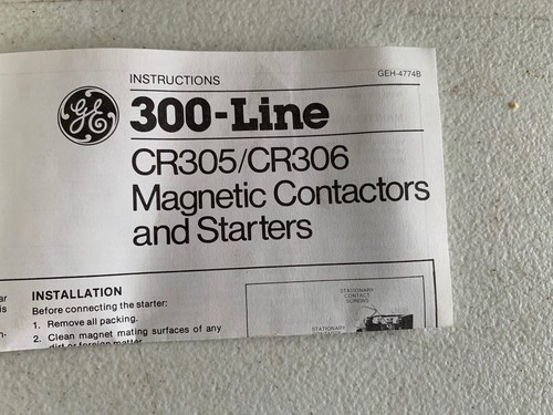 General Electric CR306L003 Magnetic Contactor Starter w/Coil 45A, NOS - Picture 3 of 11