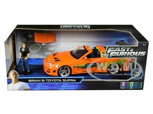 TOYOTA SUPRA ORANGE & BRIAN FIGURINE 
