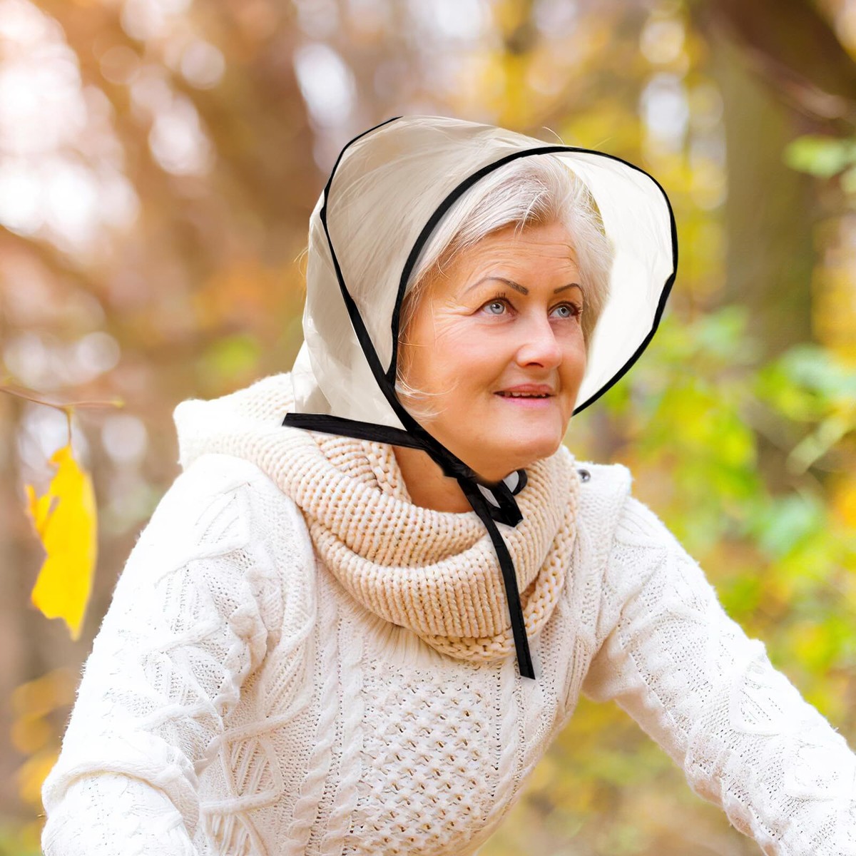 Waterproof Hooded Rain Hood Scarf Rain Bonnet Waterproof Women