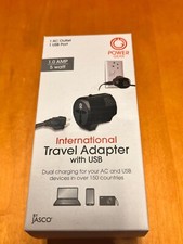 Power Gear International Travel Adapter Outlet with USB 5 Watt/1 Amp