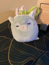 NWT - Squishmallow - Easter 3.5” Clip-On Set Miley the Mint Green Llama (2023)