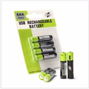 4x AAA 1300 mAh AKKU Wiederaufladbar Batterie Accu Rechargeable Li-lon NEW